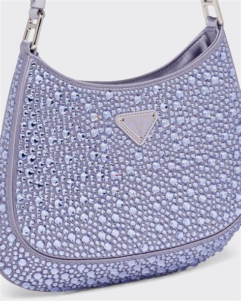 Wisteria Prada Cleo satin bag with crystals 